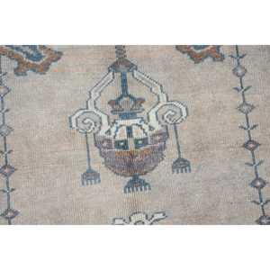 Alfombra Turca, Pequeña, 2.8x3.2 pies, Alfombra Vintage, Alfombra de Lana Azul Ombré - Product Image 5