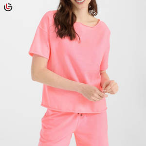 Latest Fashion Wear <b>T</b>-<b>Shirt</b> & <b>Shorts</b> <b>Set</b> For <b>Women</b> Solid Color <b>Women</b> <b>T</b>-<b>Shirt</b> & <b>Shorts</b> <b>Set</b> For Adult - Product Image 1