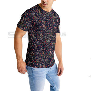 Último estilo, ropa de hombre, impresión por sublimación, cuello redondo, ropa para adultos, camisetas con tu propio diseño de logotipo, camisetas de algodón 100% para hombre - Product Image 3