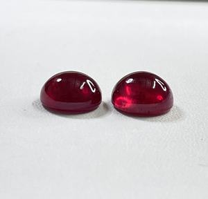Rubí Cabujón de Color Rojo Rosado Natural de Primera Calidad, 100% Natural, Tratado Térmicamente, Forma Redonda, Gema Suelta para Joyería - Product Image 2