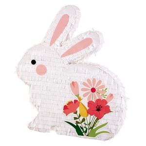 Pascua flor conejo patrón conejito piñata Decoración Accesorios suministros cumpleaños reuniones familiares Baby Shower <span class=keywords><strong>fiesta</strong></span> favores regalos - Product Image 4