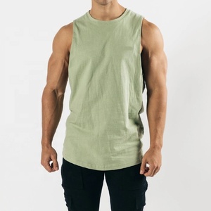 Camisetas sin Mangas de Algodón Grueso con Cuello Redondo Clásico y Hombros Caídos para Hombre - Product Image 2