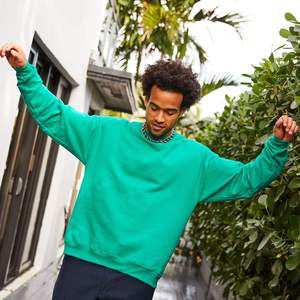 เสื้อสเวตเตอร์คอกลมของผู้ชายของแท้เสื้อฮู้ดดี้แบบ80% แบบสวมหัวย้อมสีผ้าฝ้าย20% โพลีเอสเตอร์ - Product Image 6