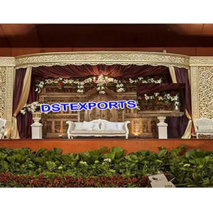 การตกแต่งเวทีงานแต่งงานงานอีเว้นท์จัดงานแต่งงานสไตล์อินเดียการตกแต่งเวทีการต้อนรับแบบบอลลีวูด - Product Image 1