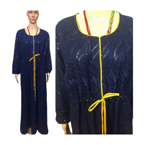 Vintage Modest Dubai <b>Kaftan</b> Jalabiyat – Floral Printed Organza Dress with <b>Sequin</b> Embroidery, Modern Islamic Wear for Women - Product Image 5