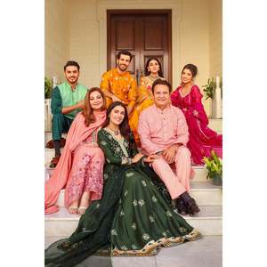 Ensemble chemise et dupatta en satin moiré - Product Image 4