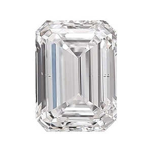 Diamant fabriqué en laboratoire couleur DEF SI pureté blanc poli en vrac diamants synthétiques en forme d'émeraude - Product Image 2