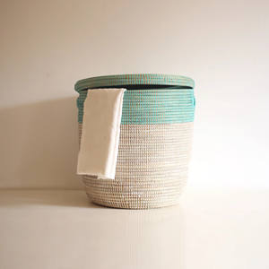 Cesta de fibra natural de algas marinas para organizadores de armarios y almacenamiento, contenedores de algas marinas - Product Image 4