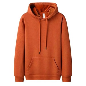 Sweat à capuche en molleton de coton épais 100% pour hommes 400gsm tissu tricoté gaufré doux décontracté de haute qualité surdimensionné - Product Image 3