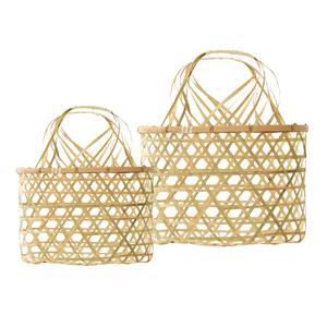 PANIER CADEAU EN BAMBOU fait à la main traditionnel pour le stockage domestique et l'utilisation décorative Home Decor Vietnam Crafts - Product Image 1