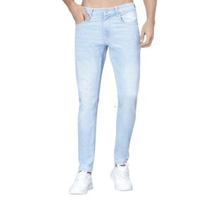 2025 hommes personnalisé couleur Design décontracté Long Jean pantalon à la mode été Stretch jean Denim moyen lavage solide motif bas quantité minimale de commande - Product Image 2