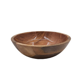 ชามผลไม้ทรงกลมทำจากไม้สำหรับตกแต่งพิมพ์ลายทำด้วยมือสำหรับห้องครัวและบนโต๊ะชามอาหารและของว่าง - Product Image 3