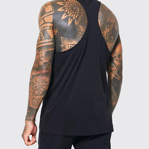 เสื้อกล้ามผู้ชายผ้าฝ้ายสีพื้นทรงหลวมใส่สบายสำหรับฤดูร้อน คอกลม รับสกรีนโลโก้ แห้งเร็ว ระบายอากาศดี ขายส่ง - Product Image 4