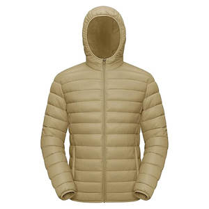 Veste matelassée isolante pour homme en gros, veste d'hiver légère avec tissu imperméable et capuche, couleurs personnalisées - Product Image 1