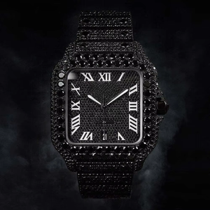 Reloj de Pulsera de Moda para Hombre, Personalizado, con Diamantes de Moissanita, Esfera Grande, Estilo Hip Hop, Lujoso, Analógico, de Acero Inoxidable, Hecho a Mano - Product Image 4