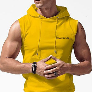 Meilleur fabricant de sweats à capuche de gym à quantité minimale de commande bas pour hommes Basics Cotton Blended Men's Gym Hoodies - Product Image 3