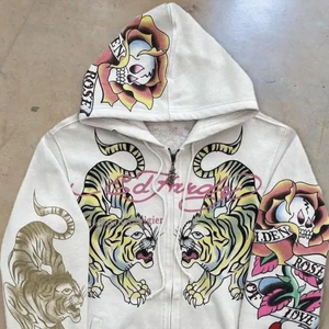 Sudadera con Capucha Unisex con Estampado de Calavera de Tigre, Ropa Urbana, Chaqueta con Capucha de Manga Larga para Hombre y Mujer, Ropa de Invierno - Product Image 2