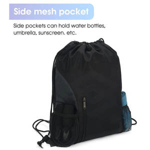 Mochilas Plegables de Poliéster Suave de Alta Calidad, Bolsas con Cordón, Diseño Nuevo Personalizado, Logotipo Personalizado, Cordones - Product Image 4