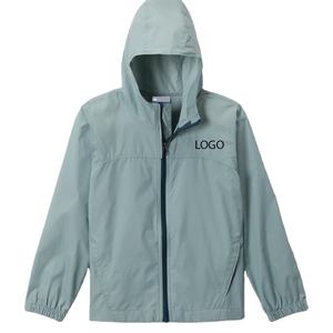 Veste pour garçons avec capuche, design décontracté, matière en nylon souple, fermeture éclair, prix bas, couleur unie, haute qualité, service OEM, 2026 - Product Image 1