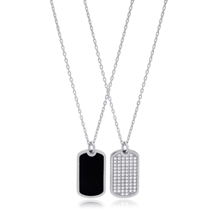 Pendentif Double face en émail noir, fait à la main, vente en gros, bijoux en argent Sterling 925 - Product Image 5