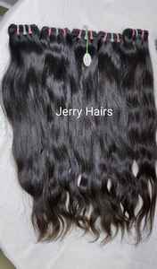 Machine indienne brute Double trame paquets de cheveux humains vierges Remy Extensions de dentelle perruque de Style vague noire naturelle Kinky Straight Curl - Product Image 4