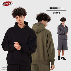 Vente en gros de sweats à capuche en coton 460 GSM sweats lourds sweats chauds doux personnalisables pour hommes - Product Image 1