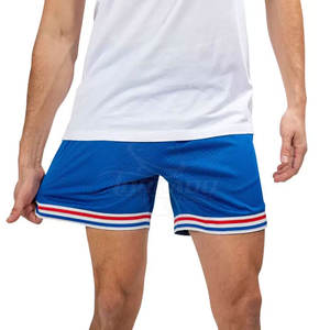 <b>Lightweight</b> Wholesale Solid Casual Mid Cotton Mesh <b>Shorts</b> Comfortable Breathable Quick Dry Elastic Waist for Adult - Product Image 3