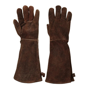 Professionally Full <b>Finger</b> Cowhide Leather Welding <b>Gloves</b> Heavy Duty Comfortable Hand Grips Protective Breathable Welding <b>Gloves</b> - Product Image 3