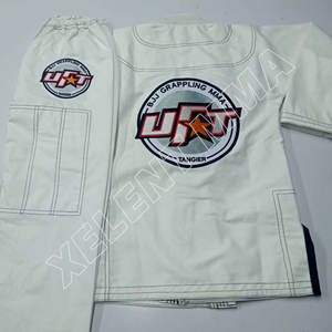 Vente en gros BJJ Gi Blanc Jiu Jitsu Kimono Kimono De Jiu Jitsu Perle Armure Or Jiu Jitsu Gi Personnalisé Uniforme BJJ Gear Kimono - Product Image 4