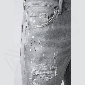 Pantalones Vaqueros Ajustados de Moda para Hombre, Color Personalizado, Pantalones de Mezclilla de Alta Calidad a Bajo Precio, Pantalones Rotos al por Mayor, Color Personalizado - Product Image 5