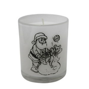 Votive ronde en verre décoratif pour la maison avec bougeoir votif de couleur bleue de cire pour mariage décoration de Noël et de table - Product Image 6