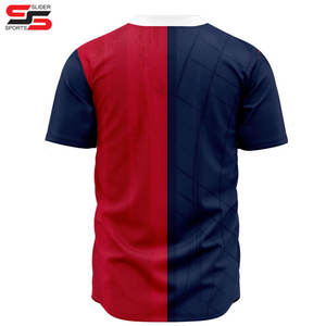 Maillot de baseball personnalisé col rond broderie hommes unisexe gris maillot de baseball avec logo - Product Image 2