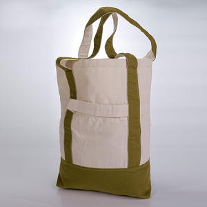 Bolso de compras de algodón de lona Natural reutilizable impreso con logotipo personalizado de gran venta, portátil de moda para uso diario con letras - Product Image 4