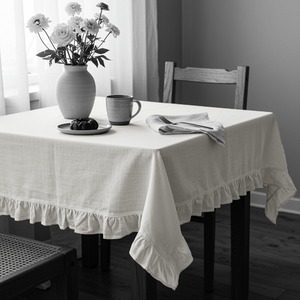 Mantel Cuadrado de Algodón Tejido Beige ROSEHAN Premium de 70x70cm, Estilo Minimalista, Lavable, para Uso Doméstico - Product Image 4