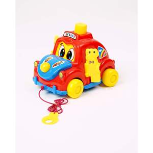 Voiture d'action en plastique en forme de dessin animé avec fonction musicale - Product Image 1