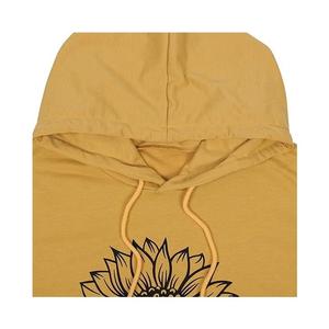 Nuevo diseño de mujer 100% algodón manga larga cuello redondo hombro pendiente impreso cómodo pulóver CON CAPUCHA DE Bangladesh - Product Image 3