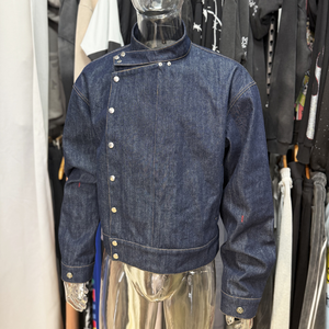 Fabricant de vestes en jean à boutons en corne unisexes de haute qualité, sur mesure, longues, coupe-vent, respirantes, lourdes, vintage - Product Image 1