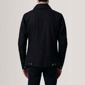 เสื้อแจ็คเก็ตยีนส์สีดำแบบ Trucker ยี่ห้อ Conard พร้อมตกแต่งกระดุม - Product Image 4