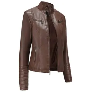 Veste d'hiver en PU pour femmes en gros personnalisé manteau à bulles en cuir synthétique respirant en coton matériau de remplissage - Product Image 2