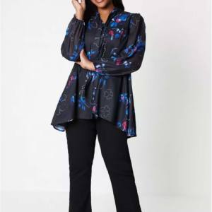 Chemisiers pour femmes en coton respirant, grande taille, uni, à une épaule, style streetwear, printemps, broderie, fibre de bambou - Product Image 5