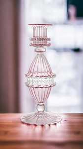 Elégant support de lampe à thé en verre de qualité supérieure pour la décoration de la maison et de l'hôtel Artisanat en verre artisanal - Product Image 2