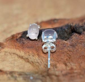 Boucles d'oreilles classiques faites à la main 925 bijoux en argent massif pour femmes 925 argent Sterling Rose Quartz pierres précieuses Boho Style boucles d'oreilles cadeau - Product Image 4