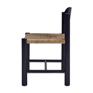 Silla Moderna para Restaurante Comercial con Estructura de Madera de Teca Sólida y Asiento de Pasto Marino - Muebles Duraderos para Exteriores - Product Image 3