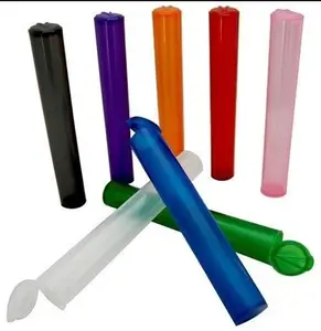 Custom 80mm 98mm 109mm 116mm Child Resistant Plastic Tube Plastic Bottle Pop Top Tube