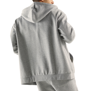 Men's Casual <b>Zip</b>-up <b>Hoodie</b> Winter Regular Fit Straight Shape Polyester/Cotton Knitted Fabric Solid Pattern Hooded Collar <b>Pocket</b> - Product Image 3