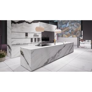 Plans de travail personnalisés pour cuisines et salles de bain, en porcelaine et pierre naturelle, marbre de Carrare Calacata pour projets hôteliers, découpe préfabriquée - Product Image 1
