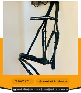 Fournisseur de produits pour chevaux Fabricant et exportateur en Inde Black Patent Snaffle Bridle Horse Bridle pliée pliante - Product Image 5