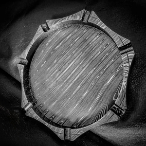 Handcrafted Damascus Steel <b>Ashtray</b> Premium Quality Metal Ash Holder For Luxury Smoking Table Decor Home Office Gift Item - Product Image 5