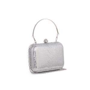 Women's <b>Silver</b> Fancy P23843 <b>Clutch</b> - Product Image 2