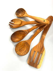 Juego de cubiertos de madera hechos a mano, utensilios de picnic y barbacoa, cubiertos ecológicos listos para bodas para exportar desde la India - Product Image 6